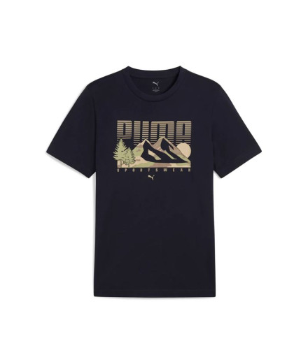 Camiseta Puma Graphics Mountain Tee Hombre New Navy