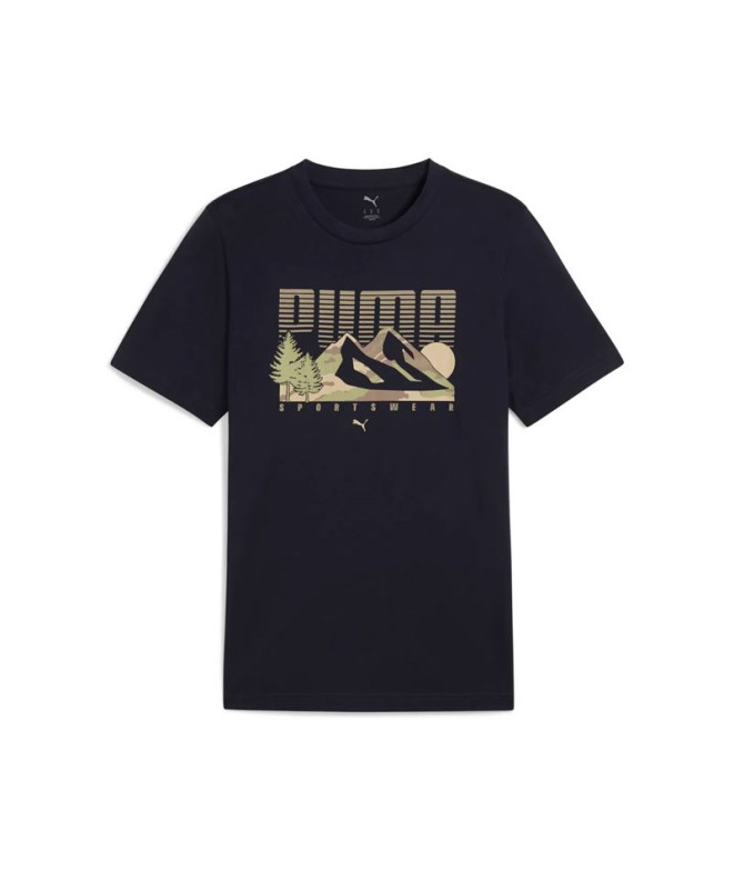 Camiseta Puma Graphics Mountain Tee Hombre New...