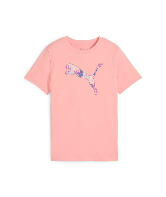 Camiseta Puma Essentials Graphic Ii G,Pink...