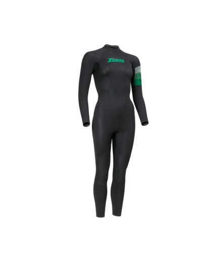 Neopreno de Natación Zoggs Scout Tour Fs Mujer Negro/Verde