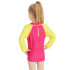 Camiseta de Natación Zoggs Long Sleeve Zip Sun Top Niña Amarillo/Rosa