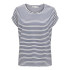 Camiseta Only Onlmoster Stripe S/S O-Neck Cloud Dancer Mujer