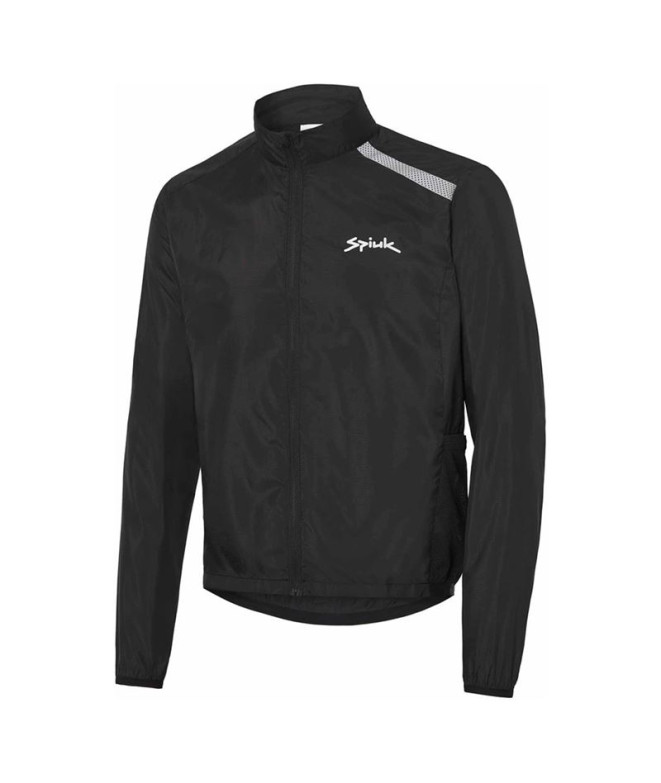 Cortaviento de ciclismo Spiuk Anatomic Negro