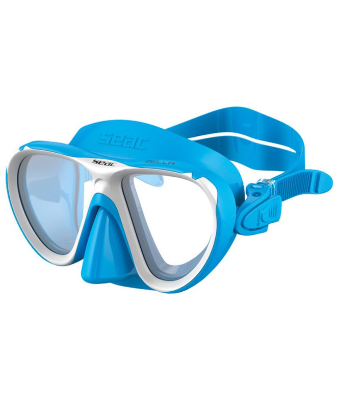 Máscara de Buceo Seac Bella S/Az Azul, Silicona...