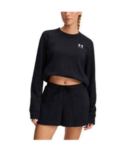 Sudadera Under Armour Rival Terry Crew Mujer Negro