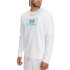 Sudadera Under Armour Rival Terry Logo Crew Hombre Blanco