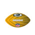 Balón de Fútbol Americano Wilson Nfl Team Tailgate Fb Gb Jr Verde amarillo