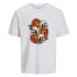 Camiseta Jack & Jones Joranatomy Skull Ss Crew Neck Sn Niño Bright White