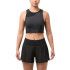 Camiseta de Trail Nnormal Cropped Top Mujer Negro