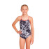 Bañador de Natación Zoggs Marble Sprintback Niña Negro Front Lined
