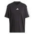 Camiseta adidas 3Bandas Bf Mujer Negro/Blanco