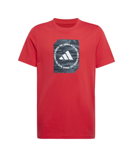 Camiseta adidas Camo Box Niño Rubpur