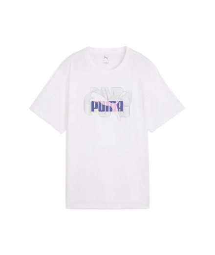Camiseta Puma Graphics Stacked No. 1 Logo Relaxed Mujer...