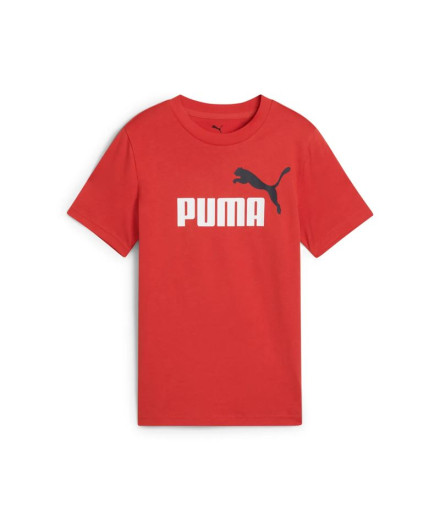 Camiseta Puma Essentials 2 Color No.1 Logo Infantil Rojo...