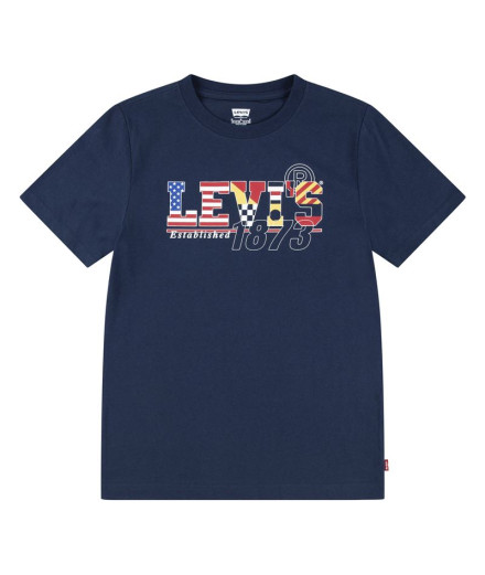 Camiseta Levi's Lvb Cast Off Niño Dress Azul