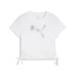 Camiseta Puma Essentials Metallic Knotted Tee G Niña White