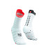 Calcetines de Running Compressport Pro Racing V4.0 Ultralight Run High White/Flu