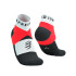 Calcetines de Running Compressport Ultra Trail Low Unisex Rojo/Blanco