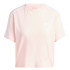 Camiseta adidas Essentials 3 Bandas Single Jersey Cropped Top Mujer Rosa