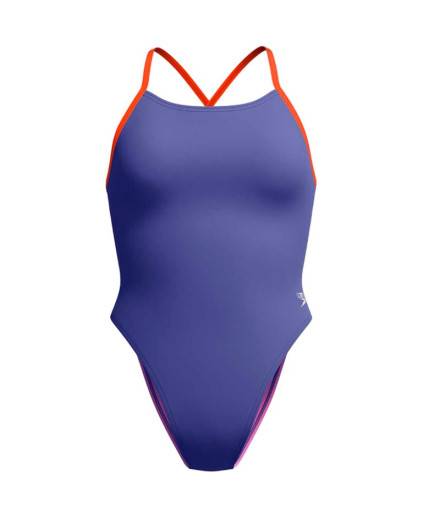 Bañador Speedo Solid Tie Back Mujer Azul