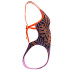Bañador Speedo Allover Digital Tie Back Mujer Leaf Spring - Anthracita