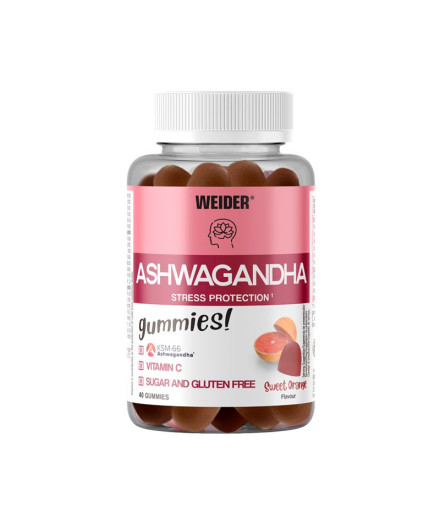 Weider Gummies Ashwagandha (Naranja Dulce) 40Gom.