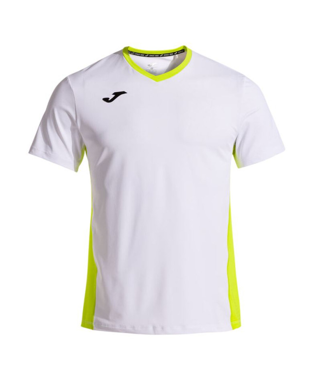 Camiseta de Tenis Joma Court Hombre Blanco/Verde