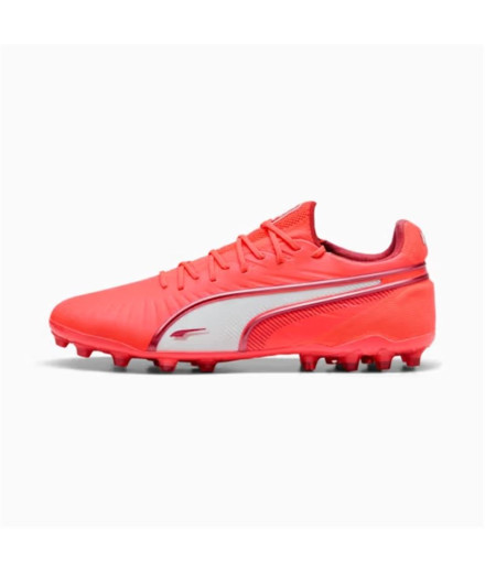 Botas de fútbol Puma King Ultimate Mg Rojo/Blanco