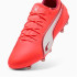 Botas de fútbol Puma King Match Fg/Ag Rojo/Blanco