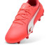 Botas de fútbol Puma King Match Fg/Ag Infantil Rojo/Blanco