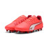 Botas de fútbol Puma King Match Fg/Ag Infantil Rojo/Blanco