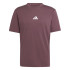 Camiseta adidas Small Logo Sj Hombre Granate/Blanco