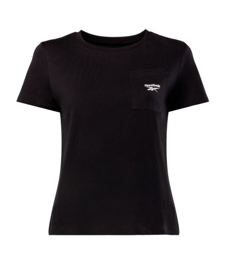 Camiseta de Fitness Reebok Identity Small Logo Mujer Negro