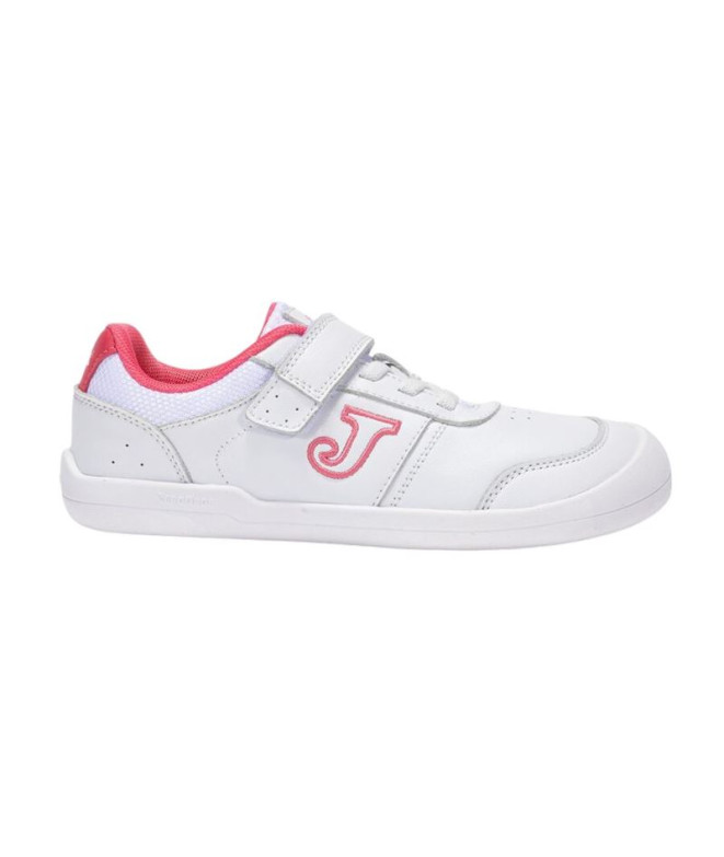 Zapatillas Joma Vela Jr 2513 Blanco Rosa Infantil