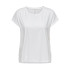 Camiseta Only Onpaubree Life On Ss Bat Loose Mujer Cloud Dancer