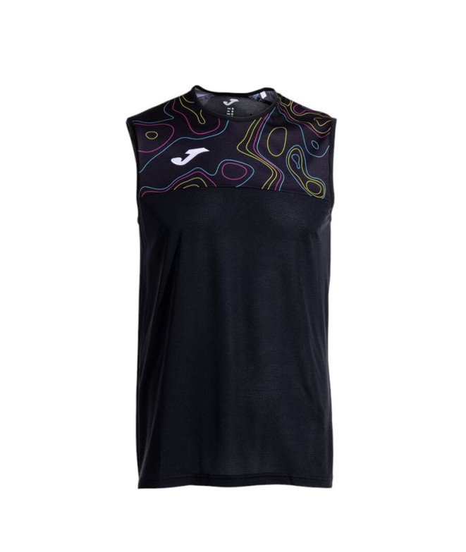 Camiseta De Tenis Joma Torneo Capsule Negro Hombre