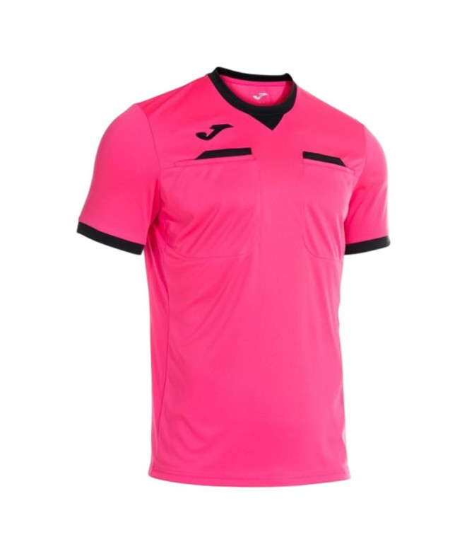 Camiseta Joma Referee Hombre Rosa Fluor/Negro