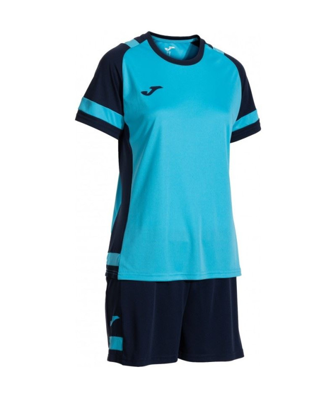 Conjunto de Fútbol Joma Lider Mujer Turquesa...