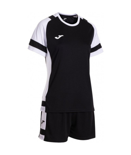 Conjunto de Fútbol Joma Lider Mujer Negro/Blanco