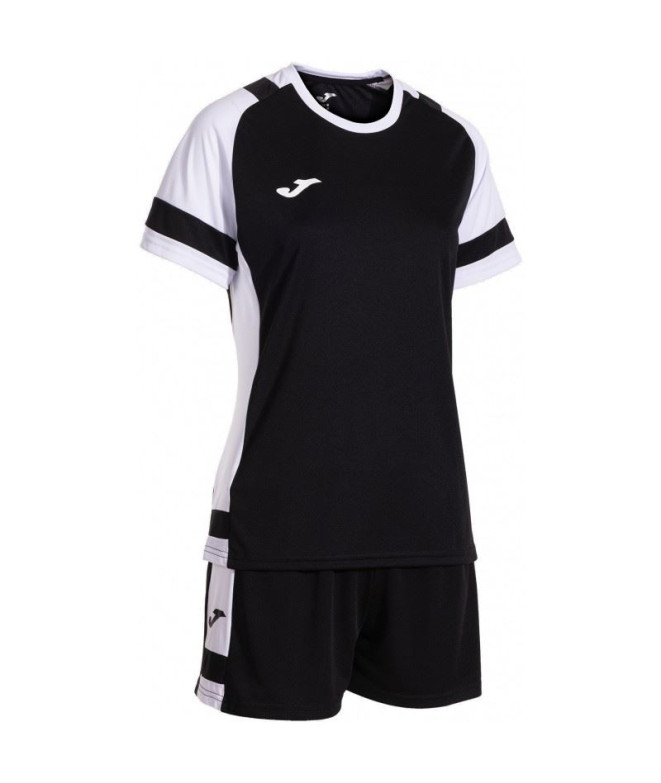 Conjunto de Fútbol Joma Lider Mujer Negro/Blanco
