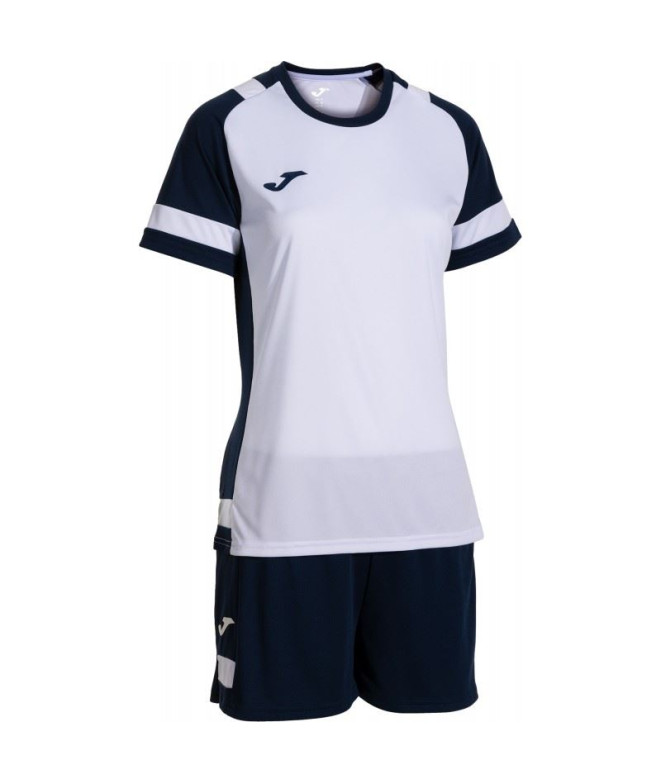 Conjunto de Fútbol Joma Lider Mujer Blanco/Azul...