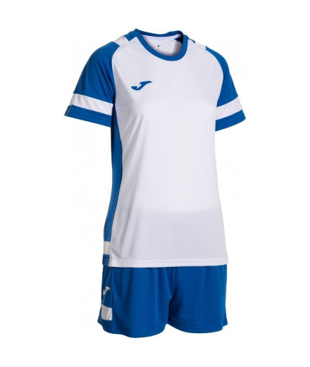 Conjunto de Fútbol Joma Lider Mujer Blanco/Royal