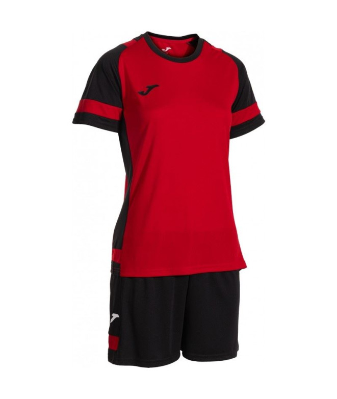 Conjunto de Fútbol Joma Lider Mujer Rojo/Negro