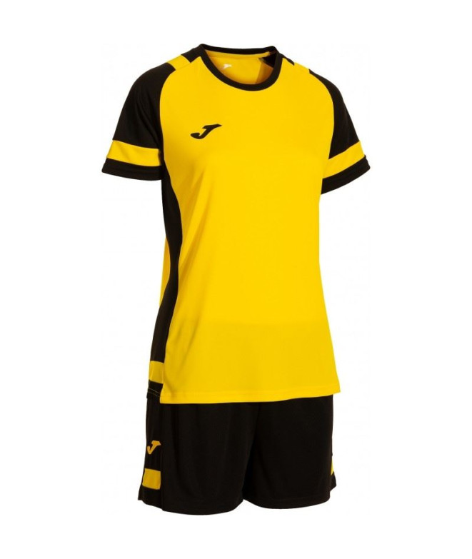 Conjunto de Fútbol Joma Lider Mujer Amarillo/Negro