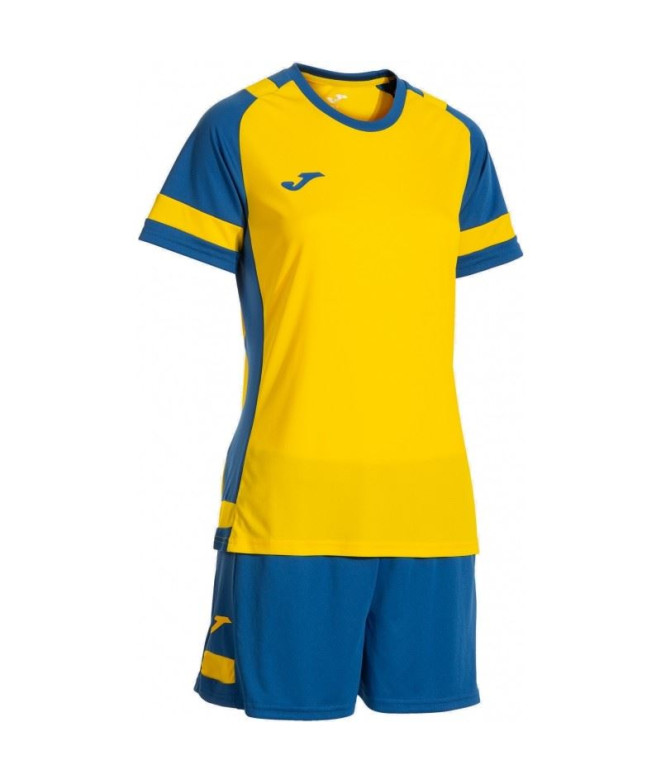 Conjunto de Fútbol Joma Lider Mujer Amarillo/Royal