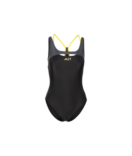 Bañador de Natación Aquarapida Costume Intero Black/Black...