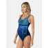 Bañador de Natación Aquarapid Costume Intero Mujer Azul Oscuro