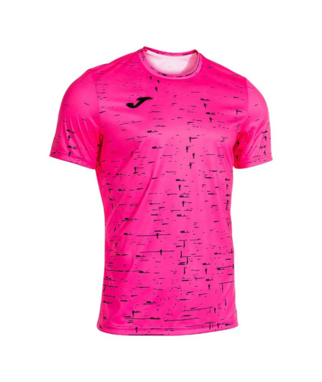 Camiseta Joma Pro Team Rosa Flúor Negro Niño