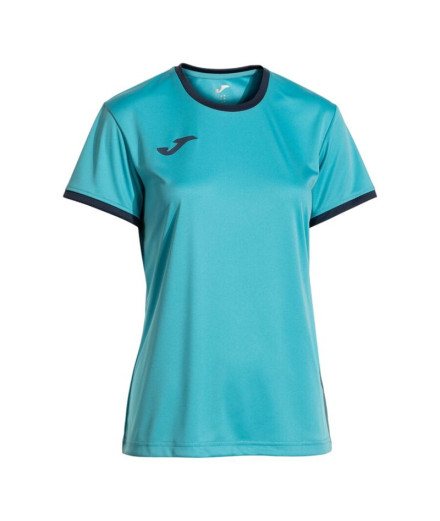 Camiseta Joma Combi Premium Turquesa Flúor Dark Navy Niña