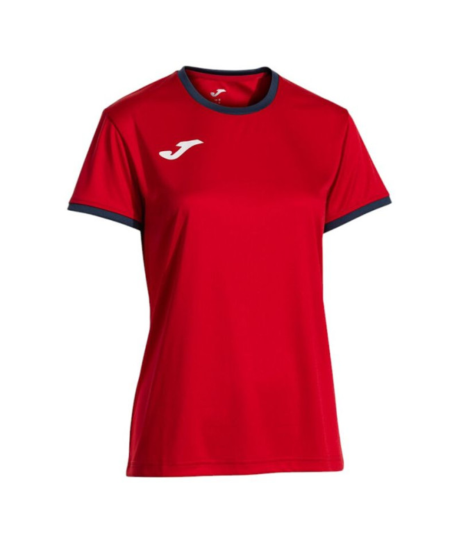 Camiseta Joma Combi Premium Rojo Dark Navy Mujer